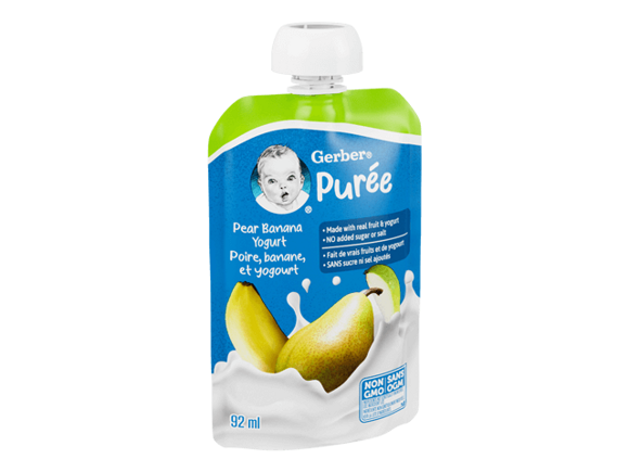 Pear Banana Yogurt Puree Made with Real Fruit and Yogurt