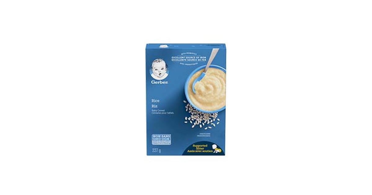 Gerber baby food rice 2024 cereal